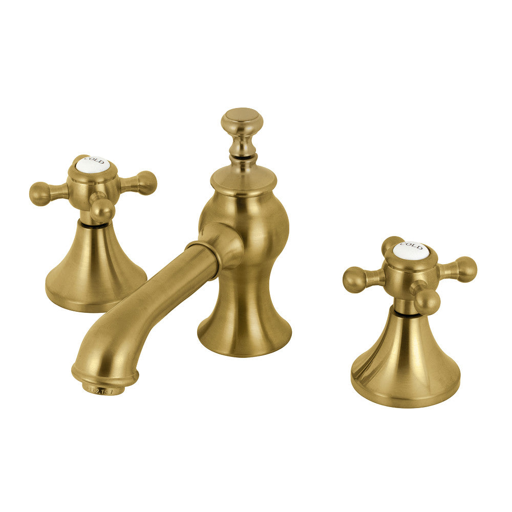 English Country Widespread Bathroom Faucet in Brushed Brass