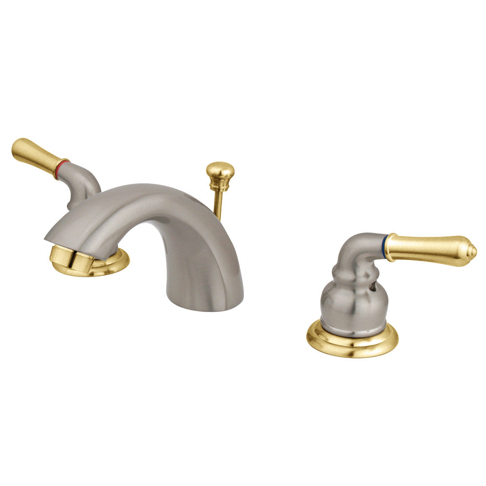 Magellan Mini-Widespread Bathroom Faucet in Brushed Nickel/Polished Brass