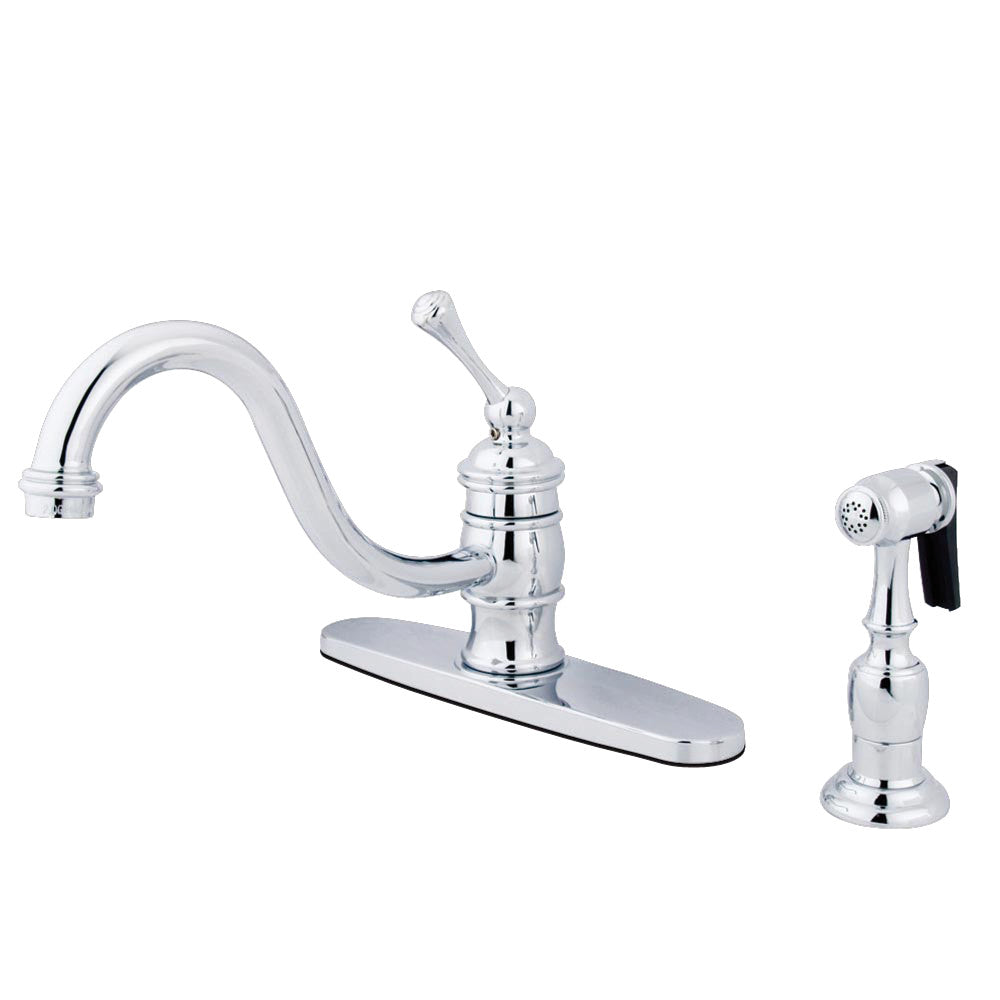Vintage One Handle Kitchen Faucet in Polished Chrome