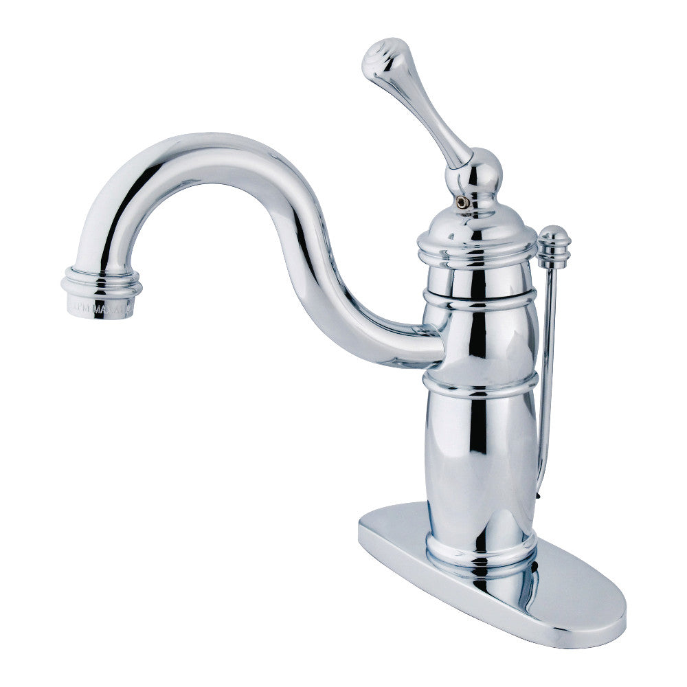 Victorian Single-Hole Bathroom Faucet in Polished Chrome