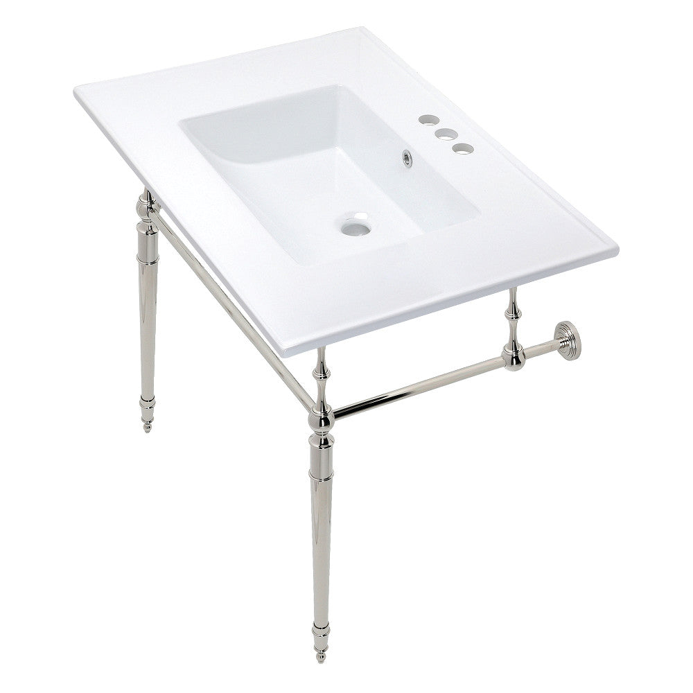 Edwardian 31.13 Inch Console Sink in White
