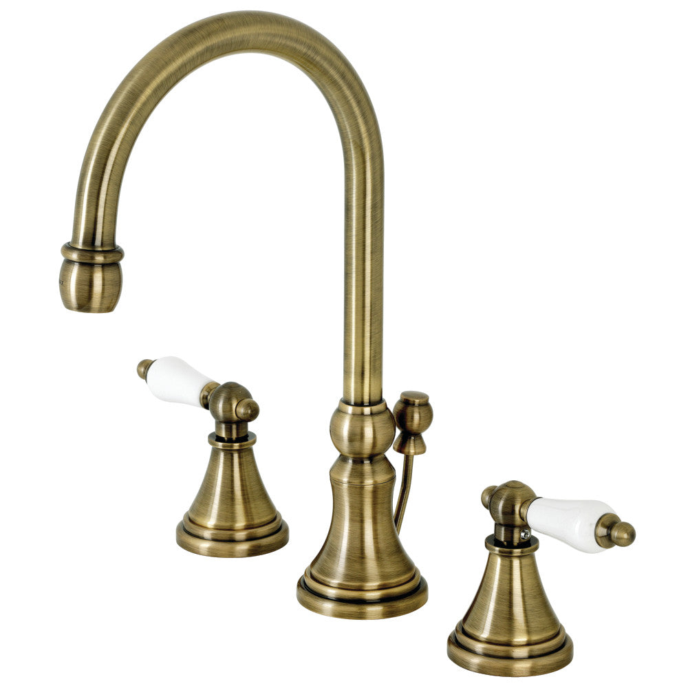 Governor Widespread Bathroom Faucet in Antique Brass