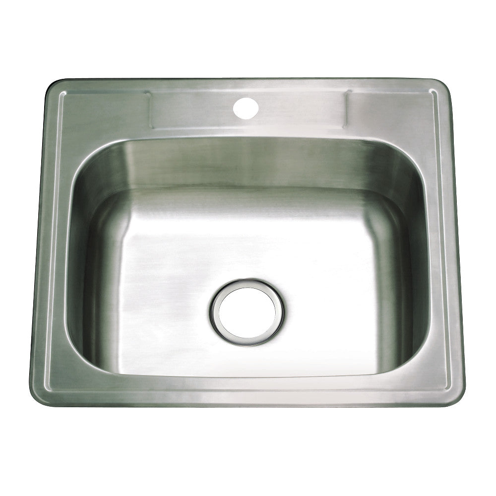 Studio 25 Inch Drop-In Kitchen Sink in Brushed Stainless