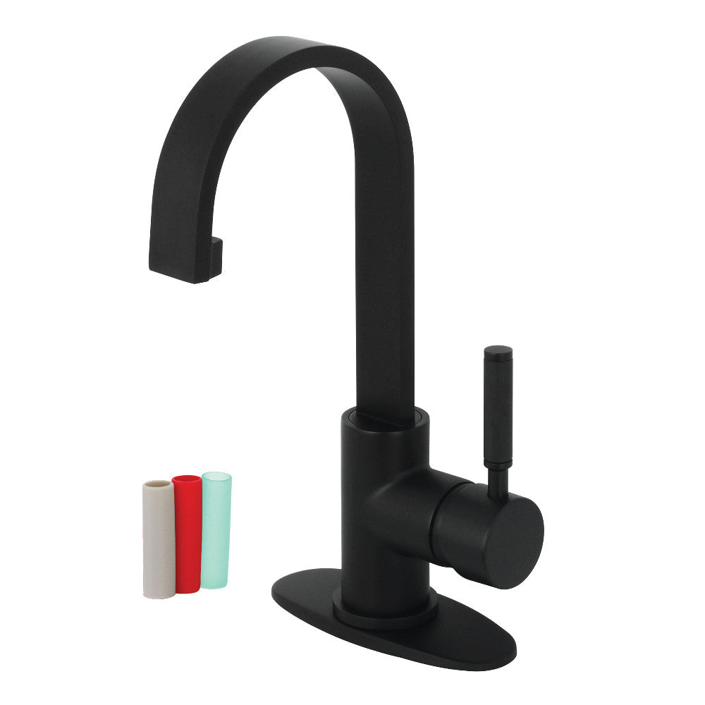 Kaiser Single-Hole Bathroom Faucet in Matte Black