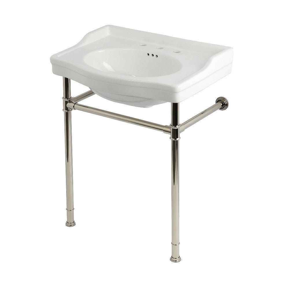 Victorian 29.94 Inch Console Sink in White