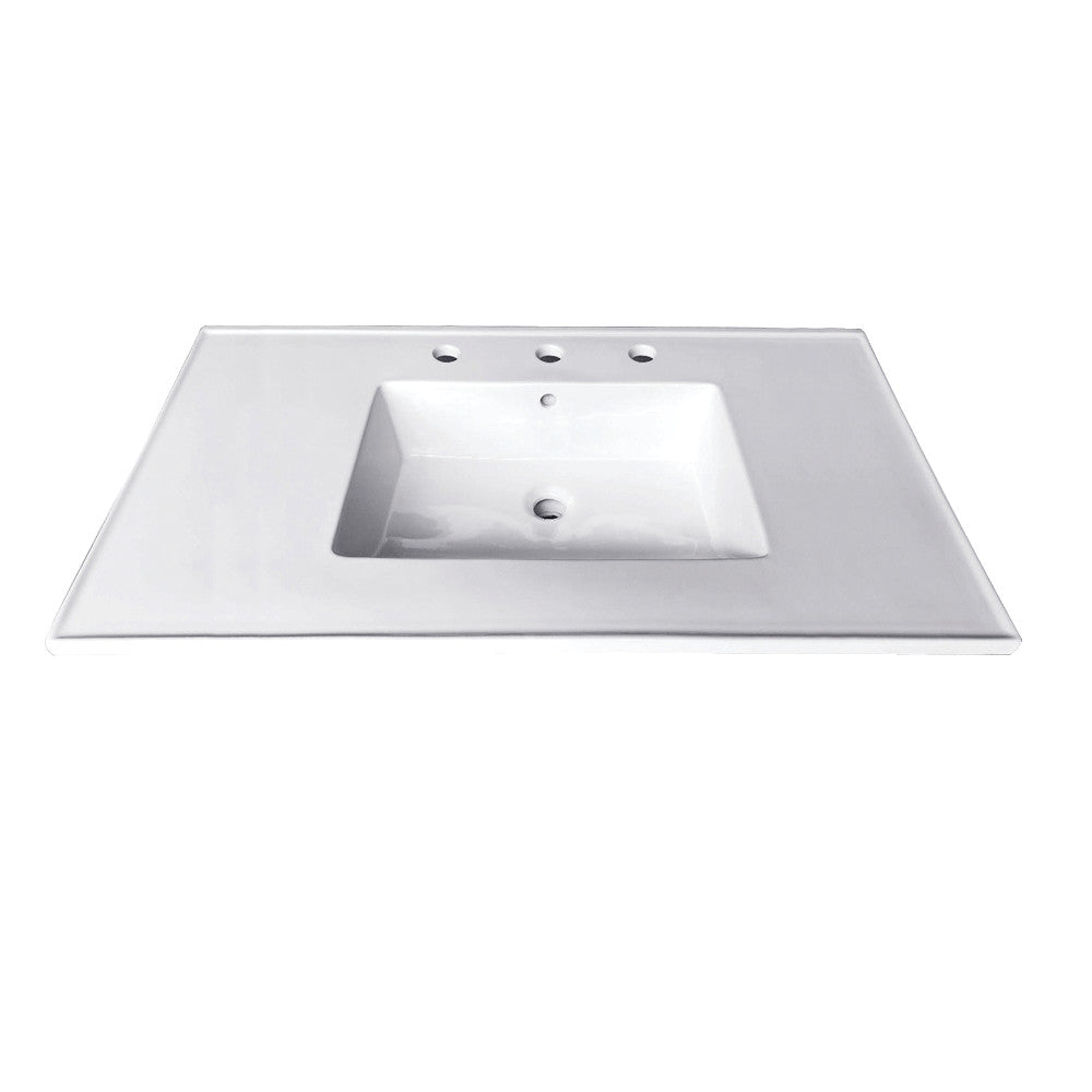 Continental 31.13 Inch Vanity Sink Top in White
