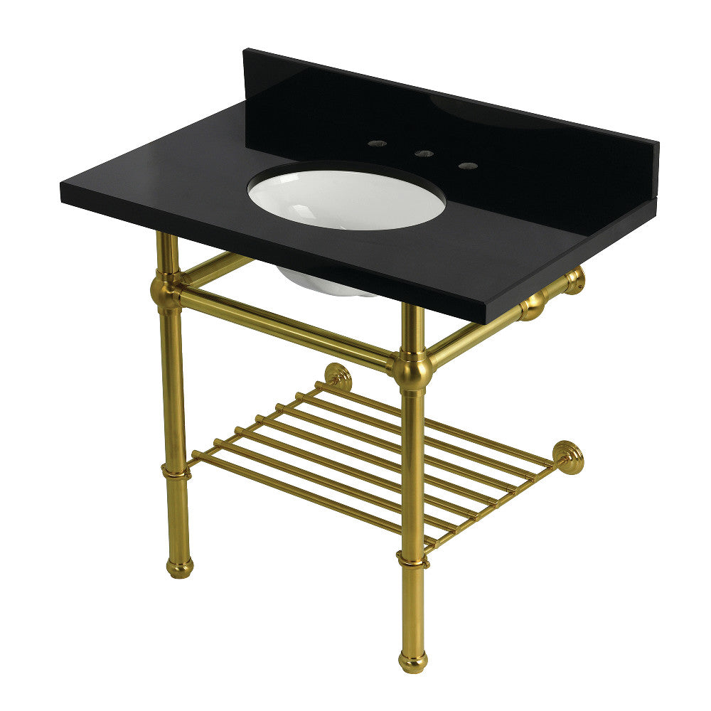 Templeton 36 Inch Console Sink in Brushed Brass