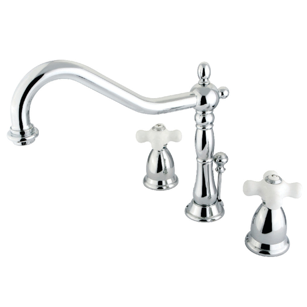 Heritage Widespread Bathroom Faucet in Polished Chrome
