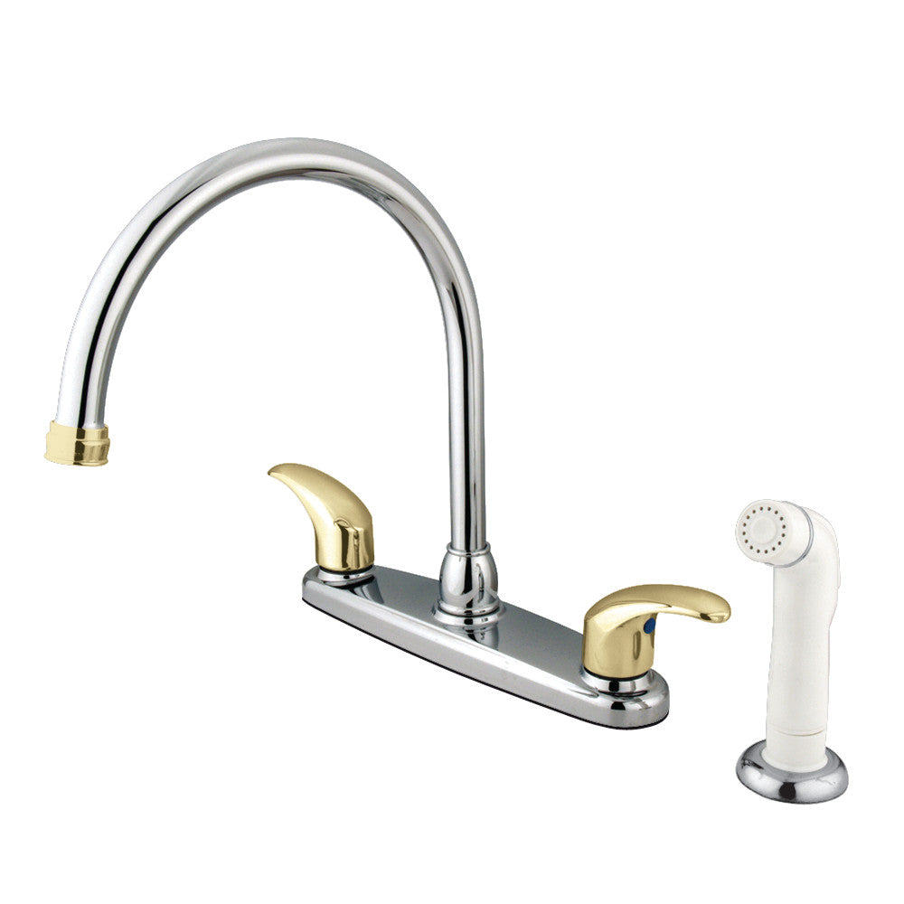 Legacy Centerset Kitchen Faucet in Polished Chrome/Polished Brass