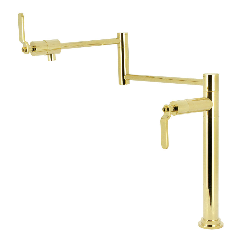 Whitaker Pot Filler Faucet in Polished Brass