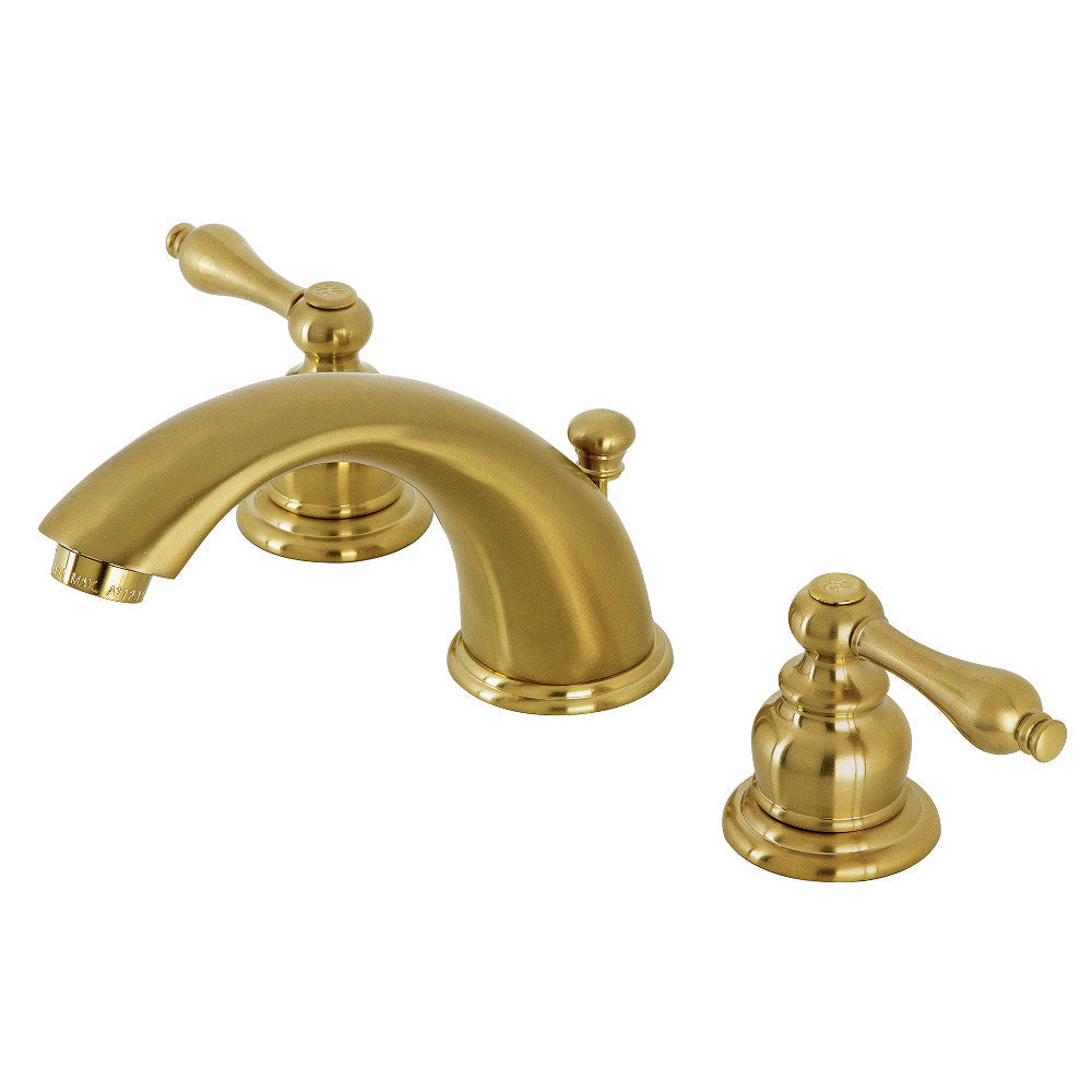 Victorian Widespread Bathroom Faucet in Brushed Brass