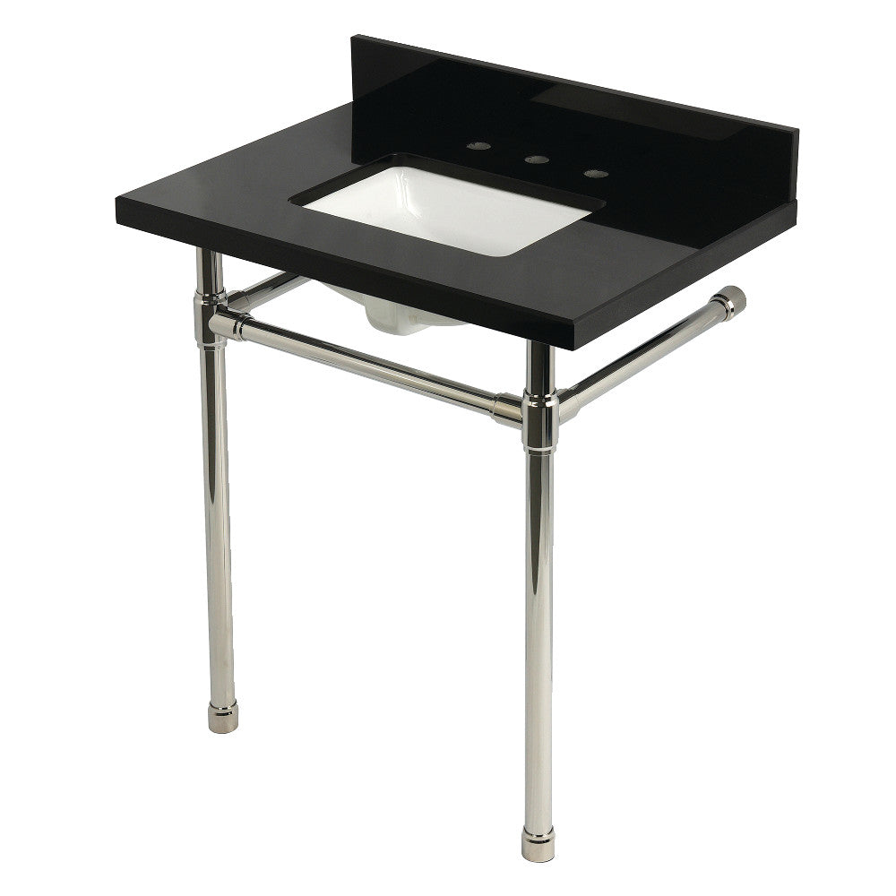 Dreyfuss 30 Inch Console Sink in Polished Nickel