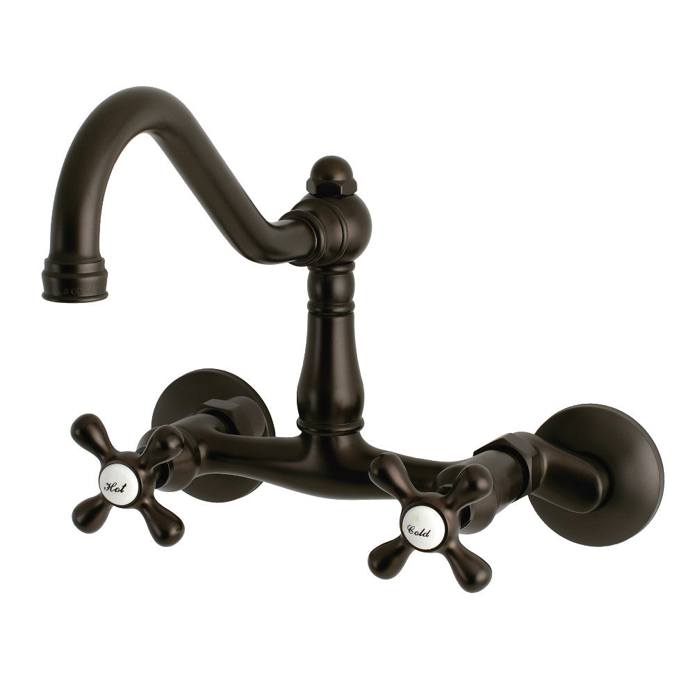 Vintage Wall Mount Kitchen Faucet in Oil Rubbed Bronze