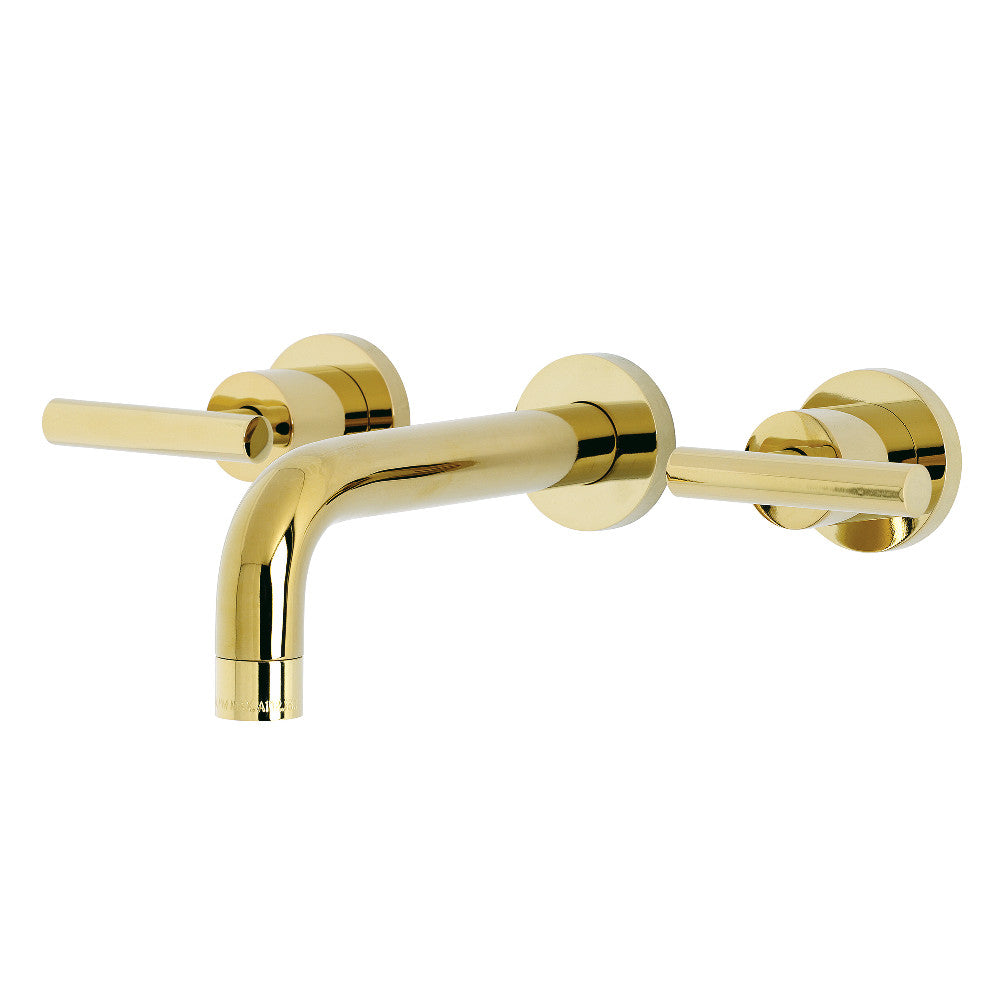 Manhattan Wall-Mount Bathroom Faucet in Polished Brass