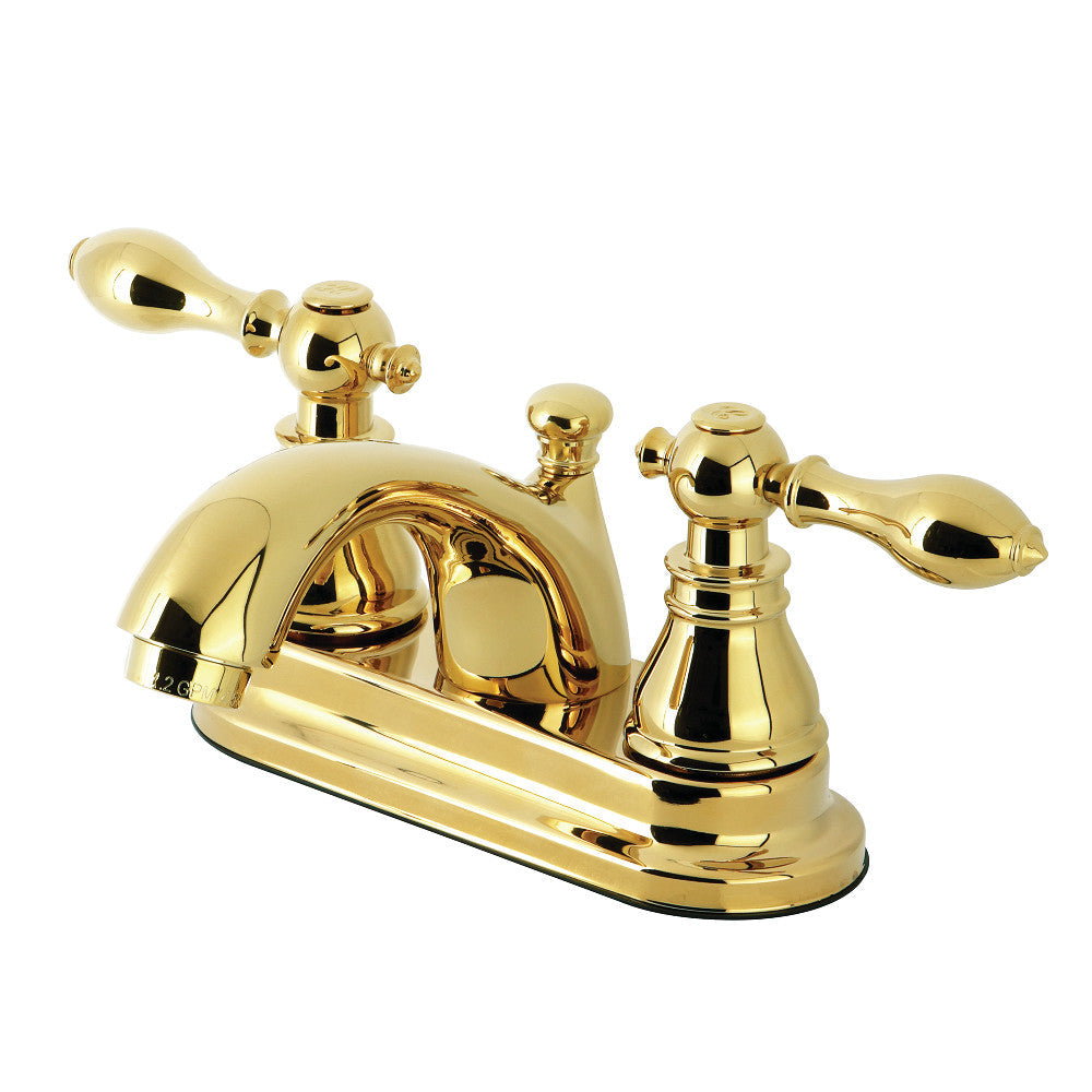 American Classic 4 Inch Centerset Bathroom Faucet in Polished Brass