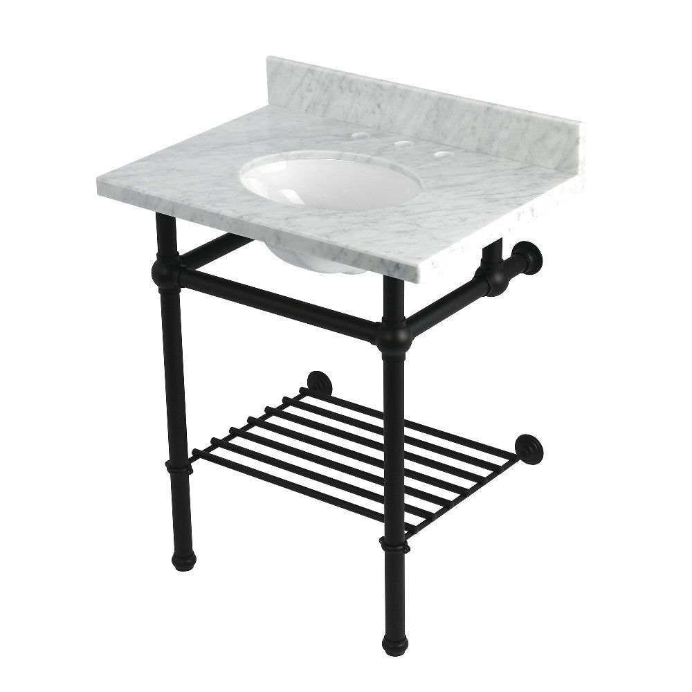 Templeton 30 Inch Console Sink in Carrara Marble