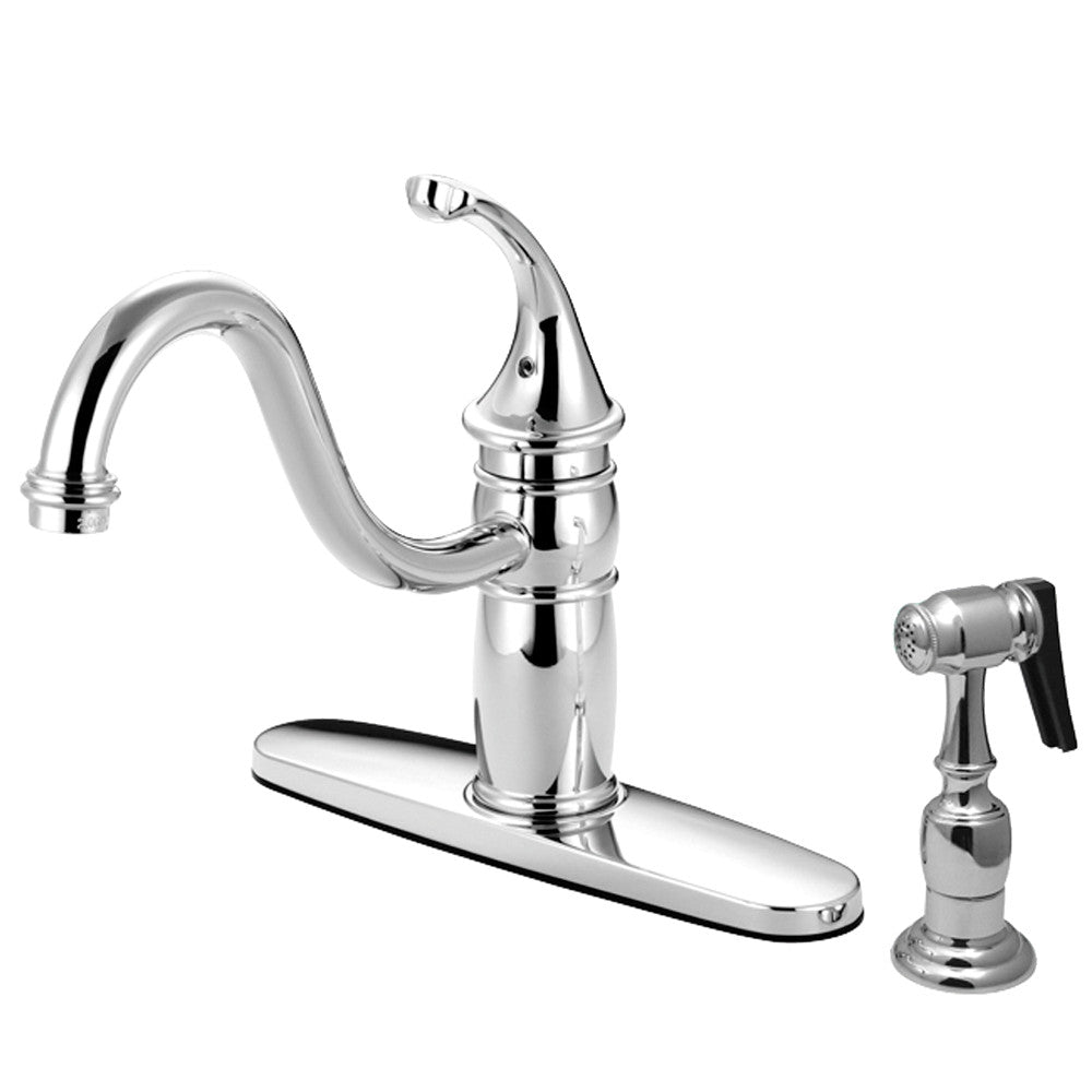 Georgian One Handle Kitchen Faucet in Polished Chrome