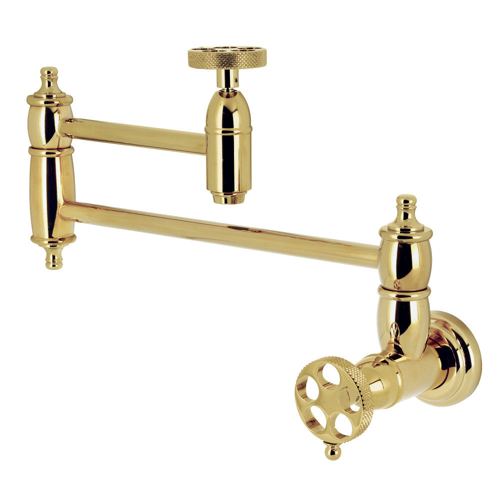 Webb Pot Filler Faucet in Polished Brass