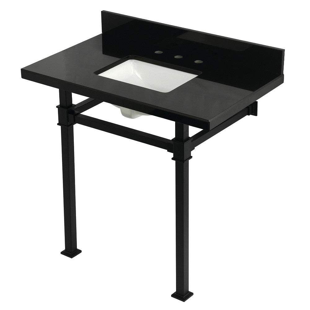 Monarch 36 Inch Console Sink in Black