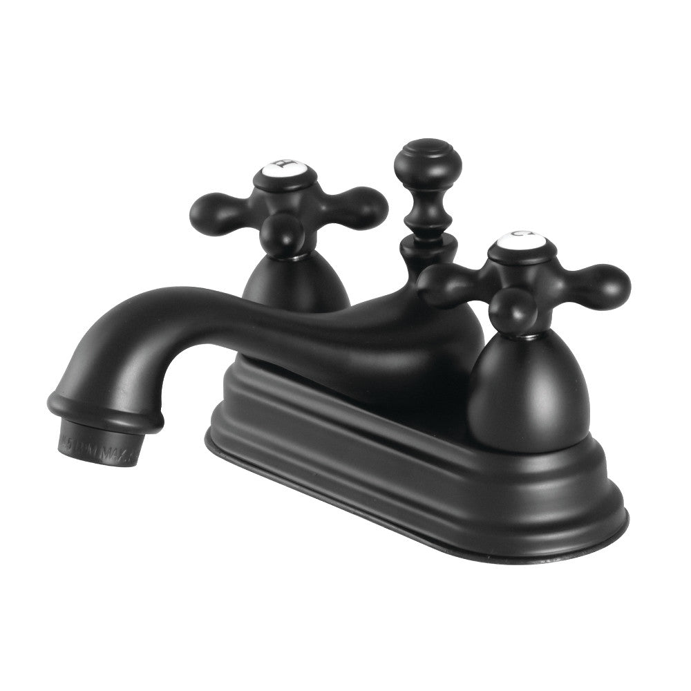 Restoration 4 Inch Centerset Bathroom Faucet in Matte Black