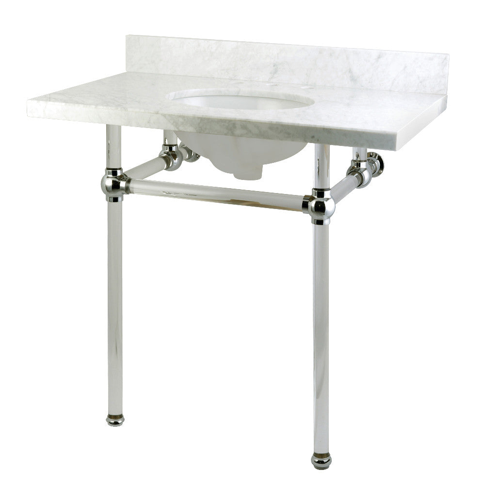 Templeton 36 Inch Console Sink in Carrara Marble