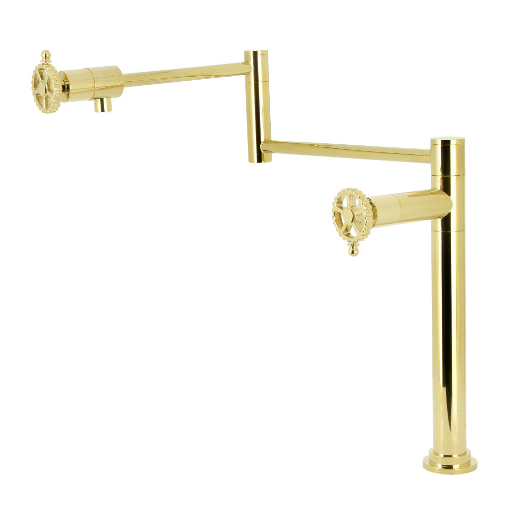 Fuller Pot Filler Faucet in Polished Brass