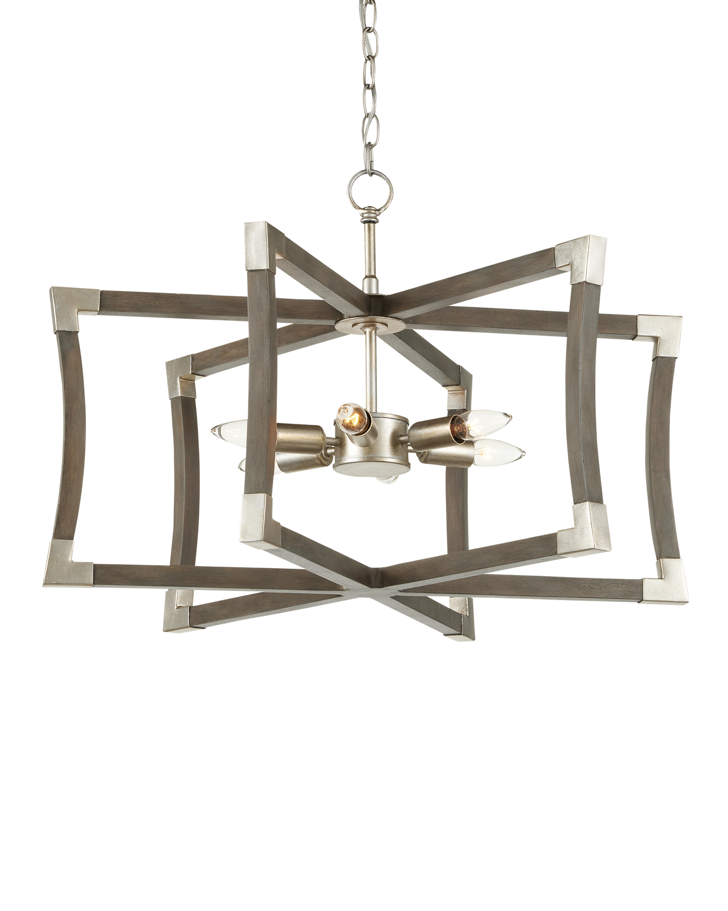 Bastian Small Gray Semi-Flush Mount