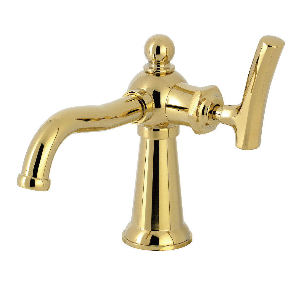 Hallerbos Single-Hole Bathroom Faucet in Polished Brass