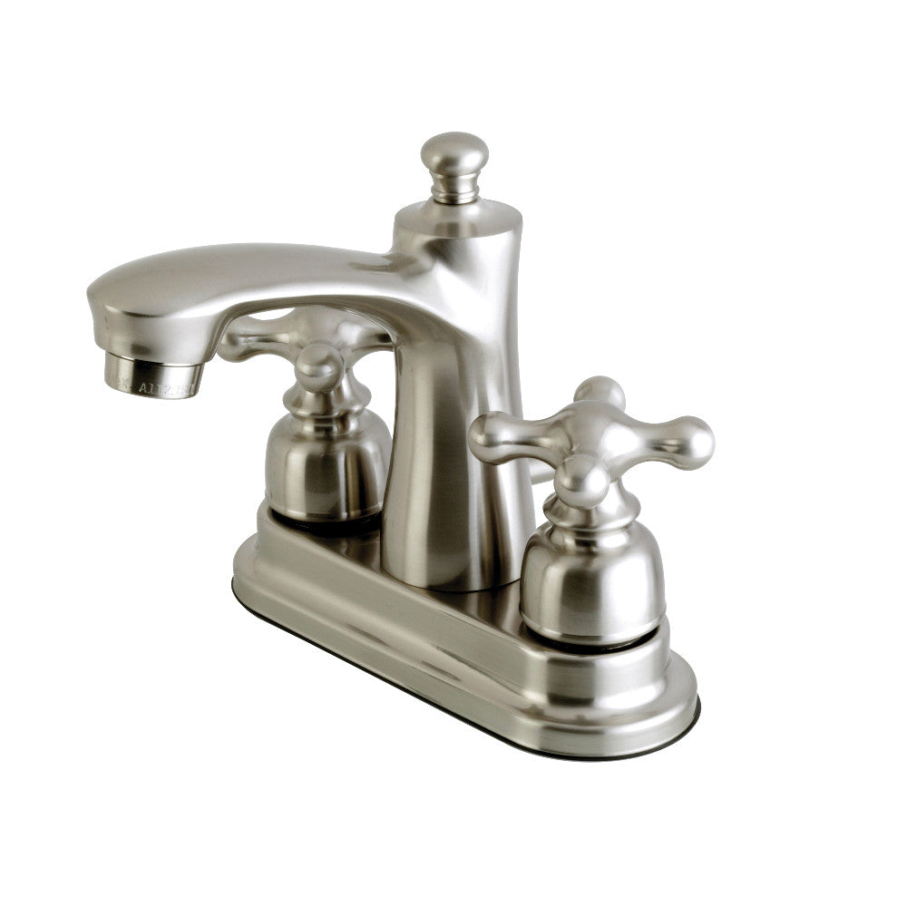 Victorian 4 Inch Centerset Bathroom Faucet in Brushed Nickel