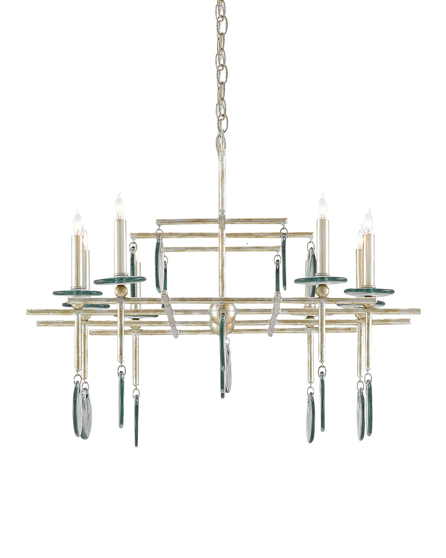 Sethos Silver Rectangular Chandelier