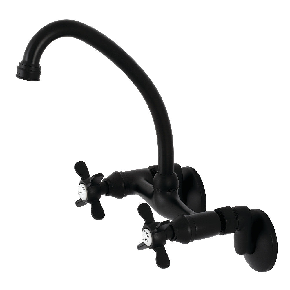 Essex Wall Mount Kitchen Faucet in Matte Black