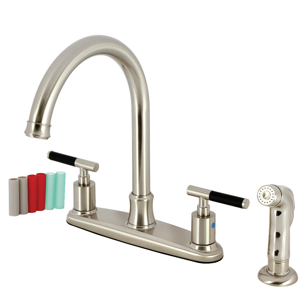 Kaiser Centerset Kitchen Faucet in Brushed Nickel