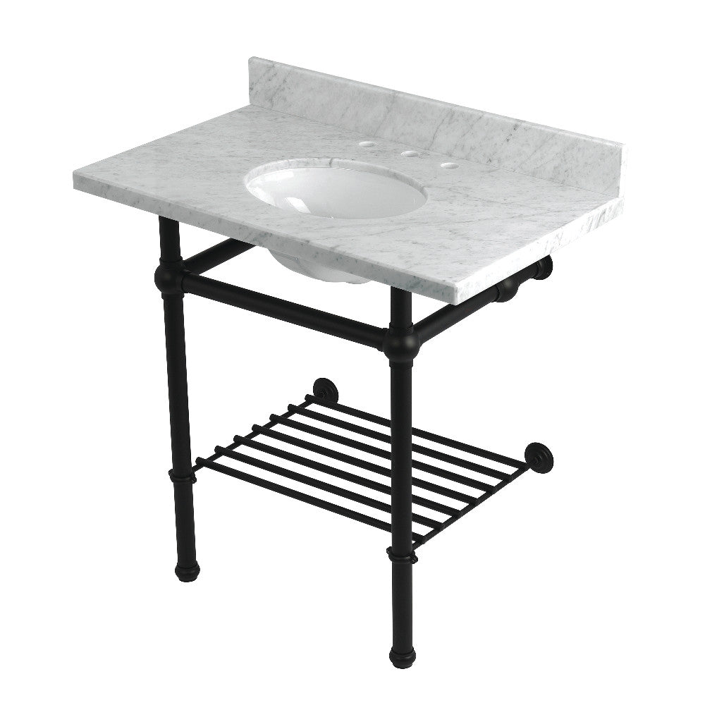 Templeton 36 Inch Console Sink in Carrara Marble