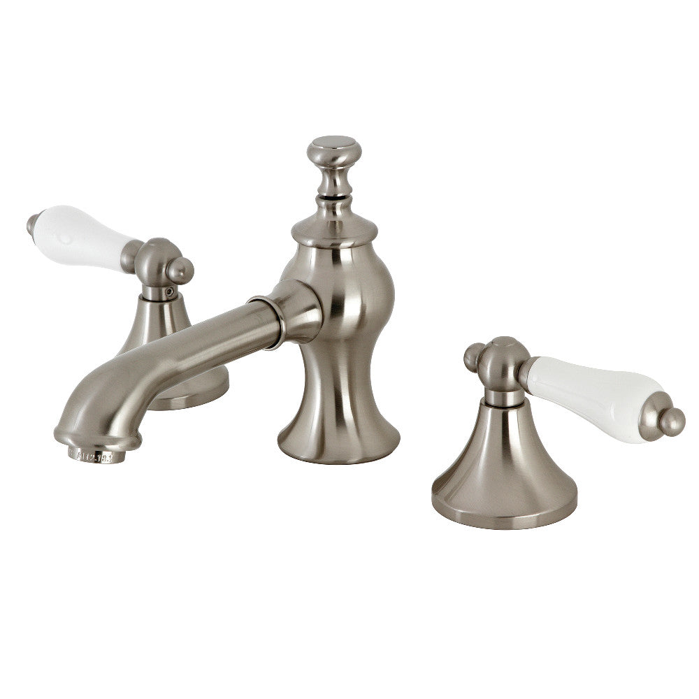 Vintage Widespread Bathroom Faucet in Brushed Nickel