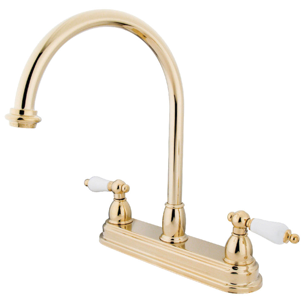 Restoration Centerset Kitchen Faucet in Polished Brass