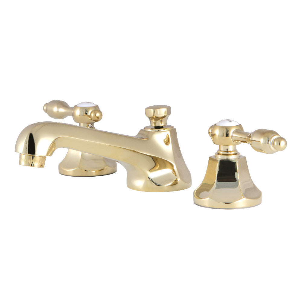 Tudor Widespread Bathroom Faucet in Polished Brass