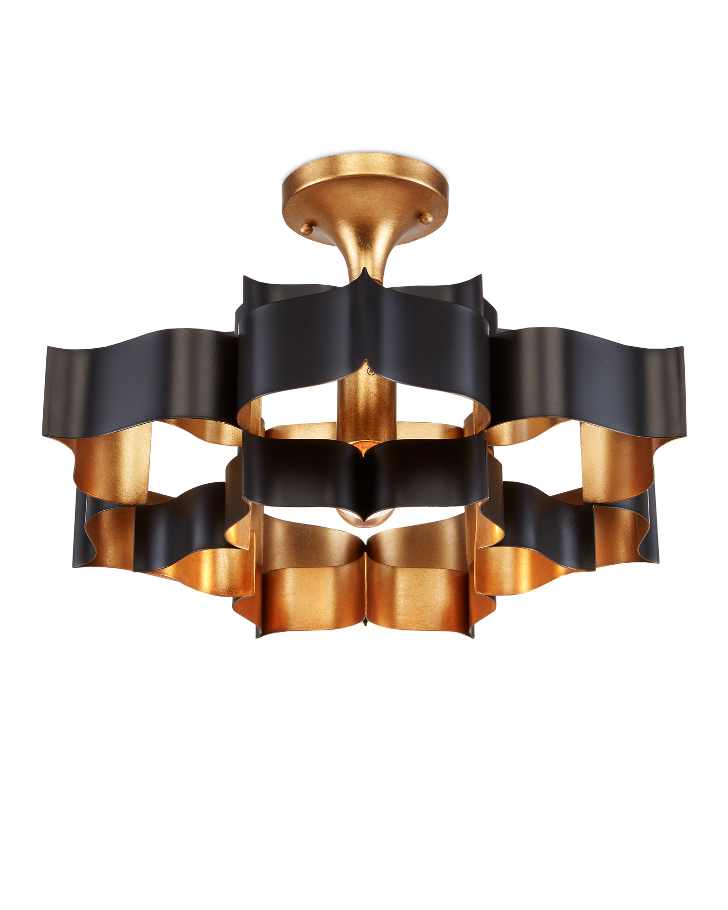 Grand Lotus Small Black Chandelier
