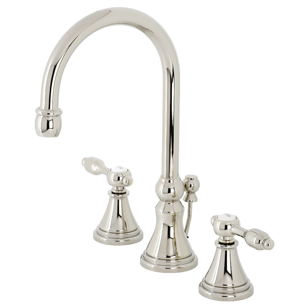 Tudor Widespread Bathroom Faucet in Polished Nickel
