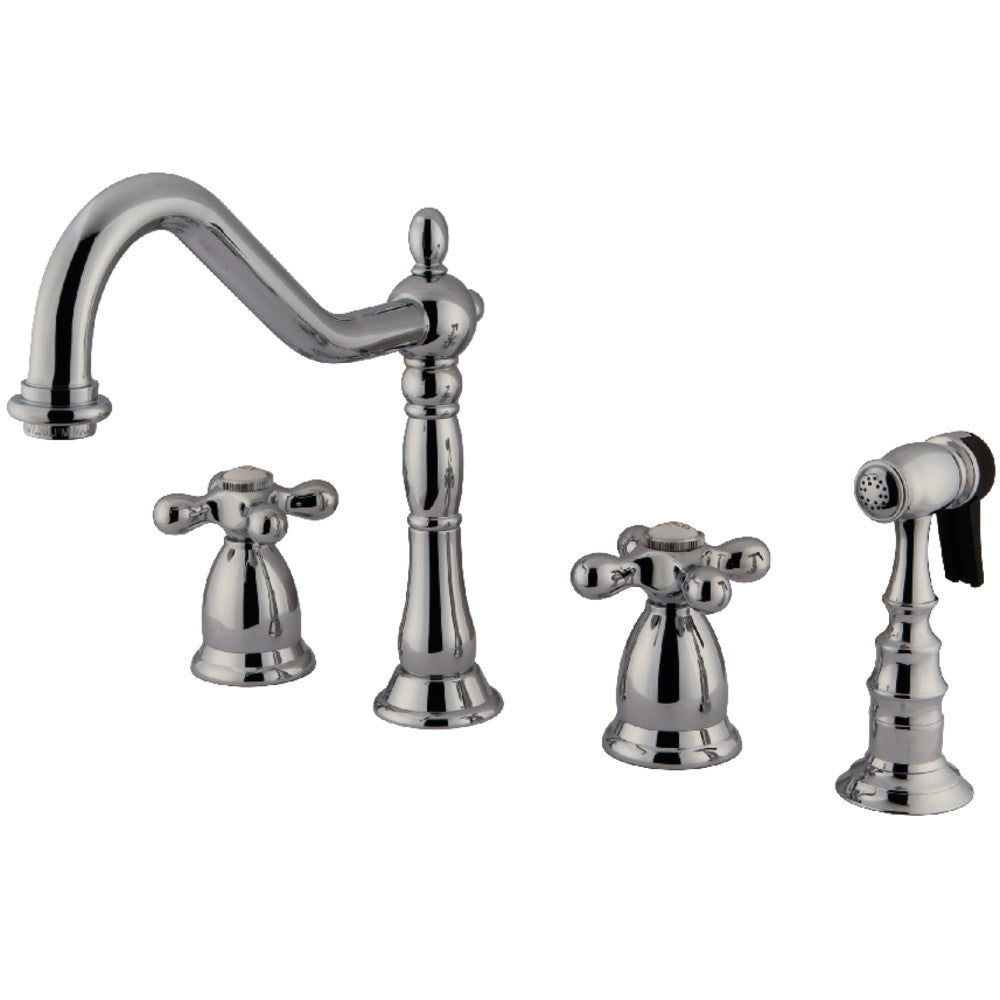 Heritage Widespread Kitchen Faucet in Polished Chrome