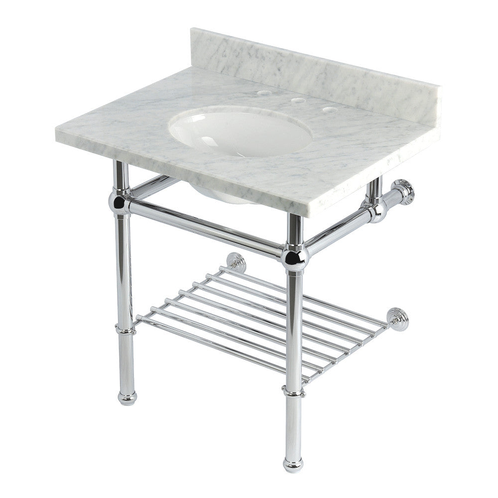 Templeton 30 Inch Console Sink in Carrara Marble