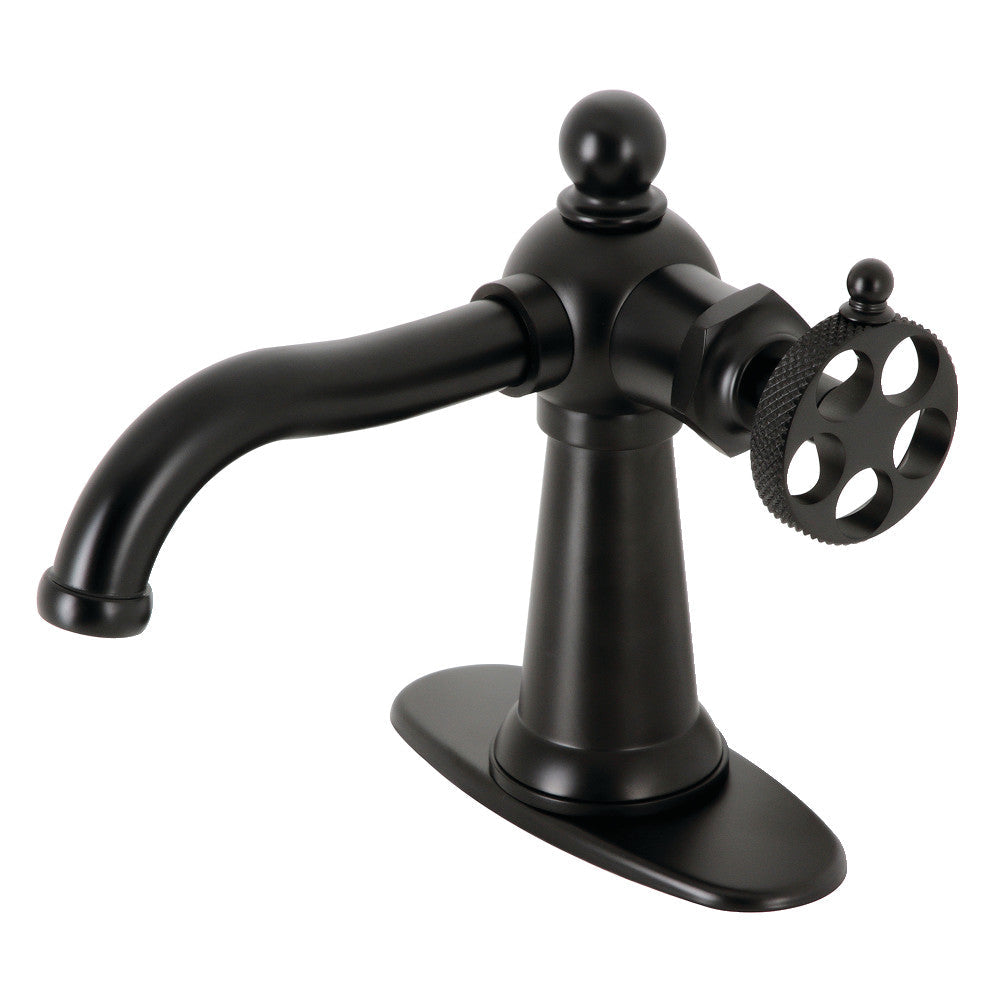 Webb Single-Hole Bathroom Faucet in Matte Black
