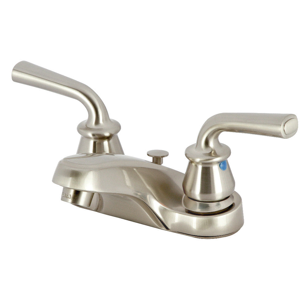 Restoration 4 Inch Centerset Bathroom Faucet in Brushed Nickel