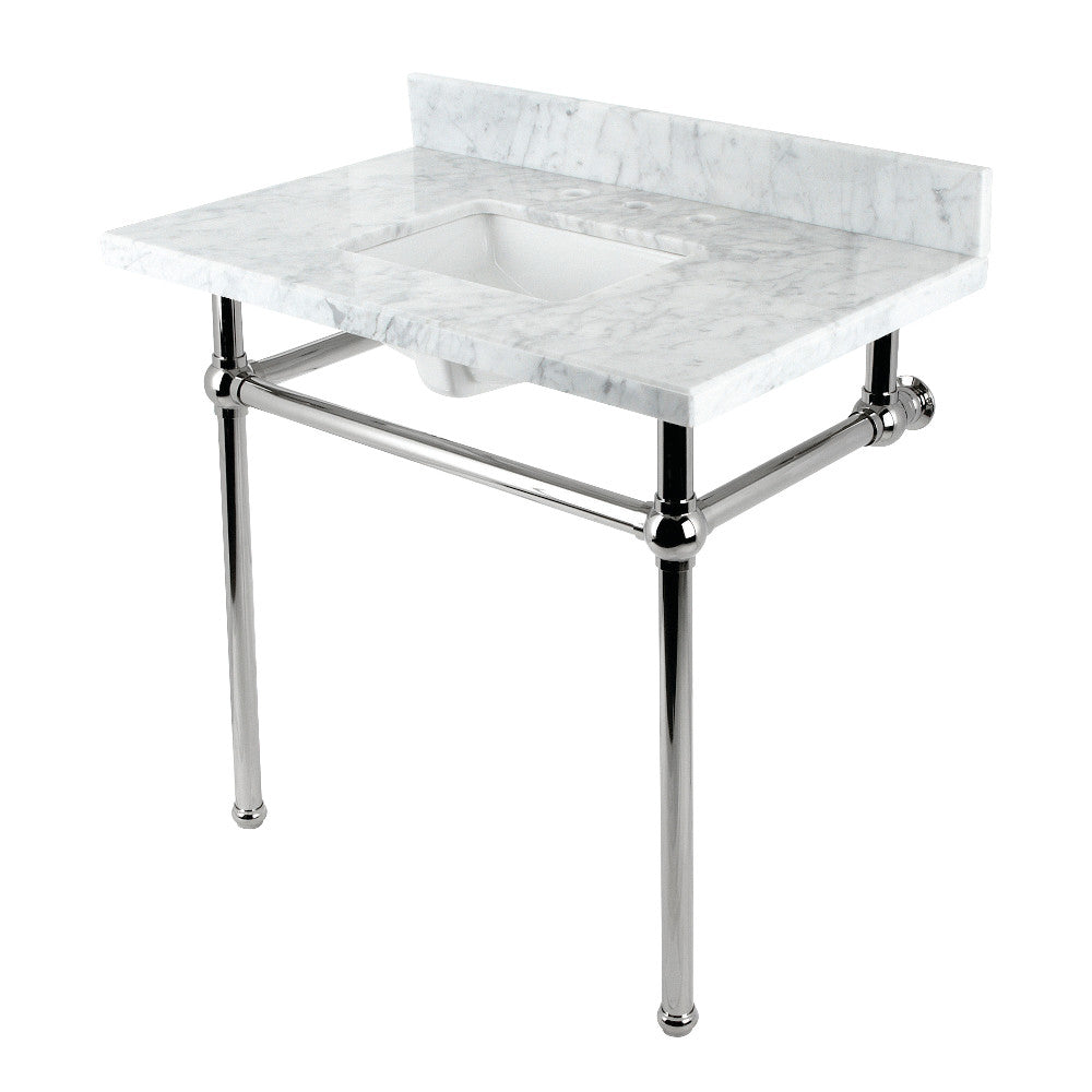 Templeton 36 Inch Console Sink in Carrara Marble