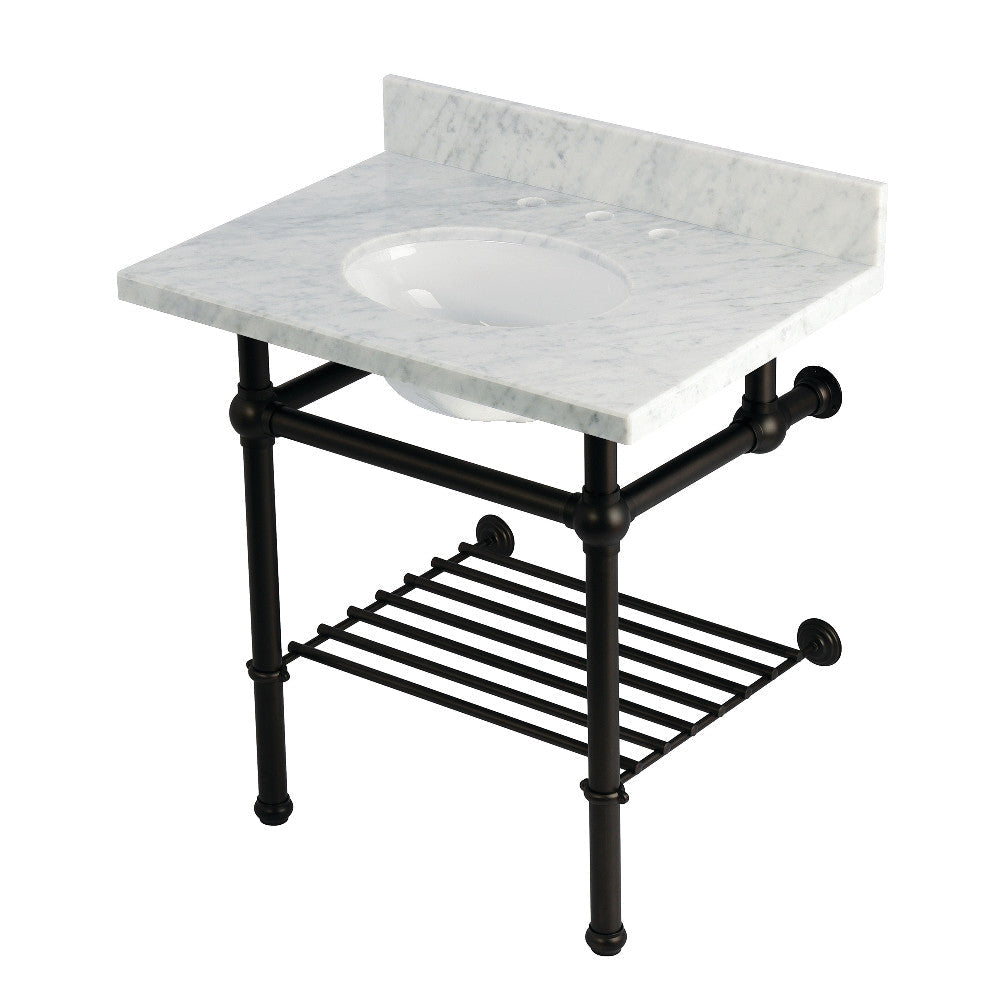 Templeton 30 Inch Console Sink in Carrara Marble