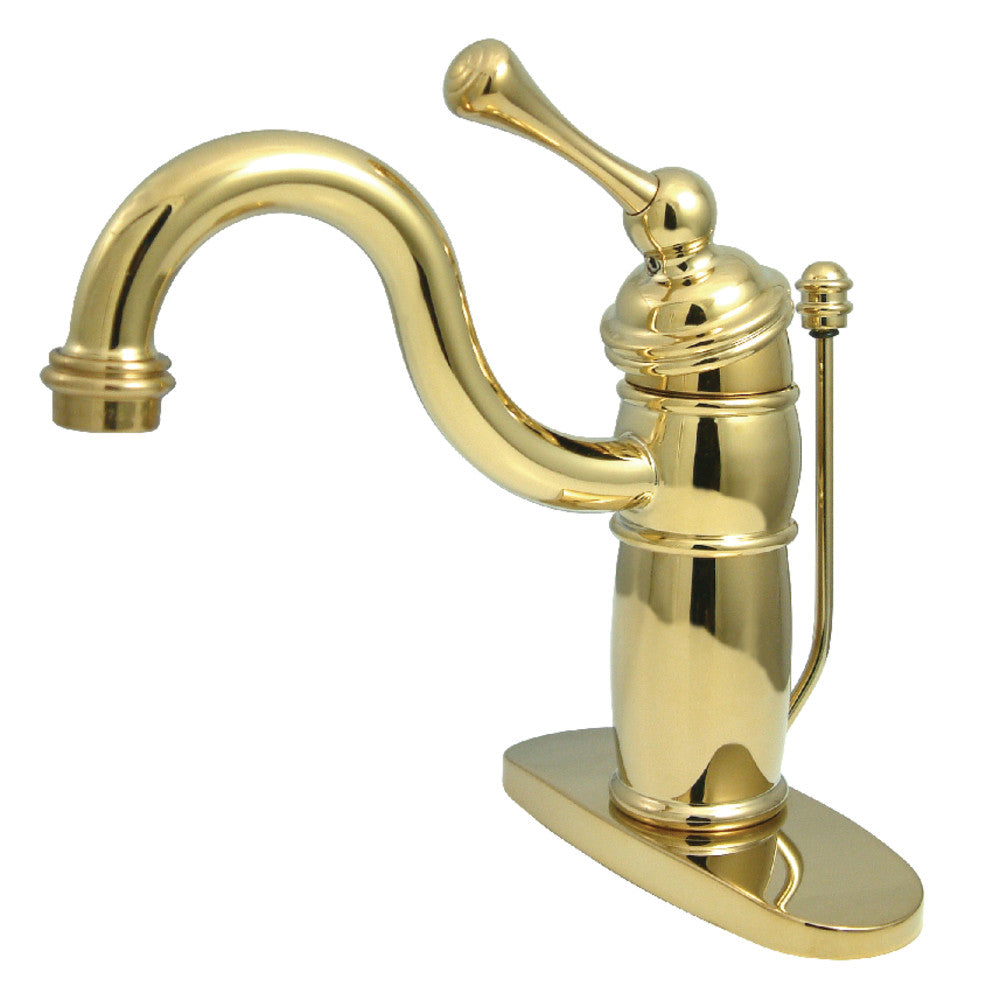 Victorian Single-Hole Bathroom Faucet in Polished Brass