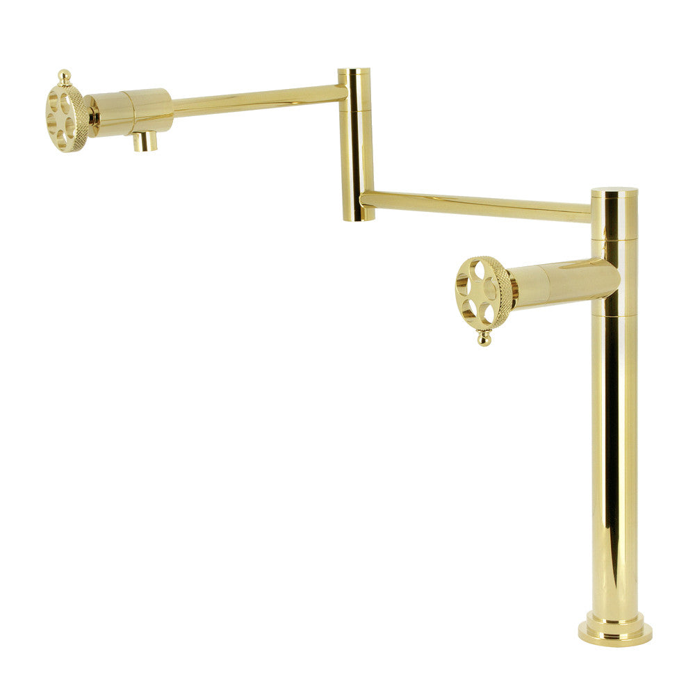 Webb Pot Filler Faucet in Polished Brass