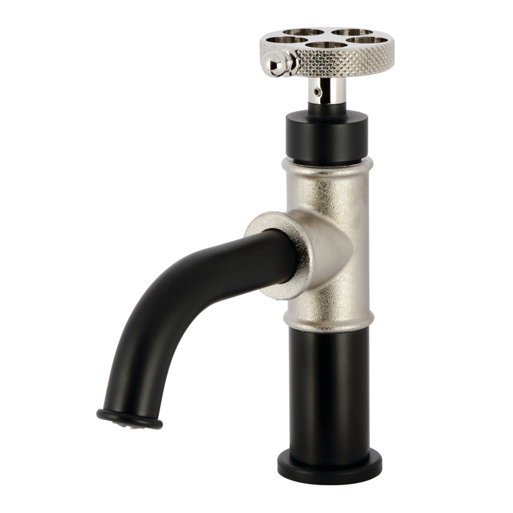 Webb Single-Hole Bathroom Faucet in Matte Black/Polished Nickel