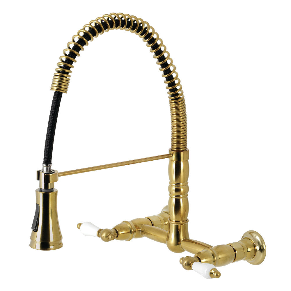 Heritage Pre-Rinse Kitchen Faucet in Brushed Brass