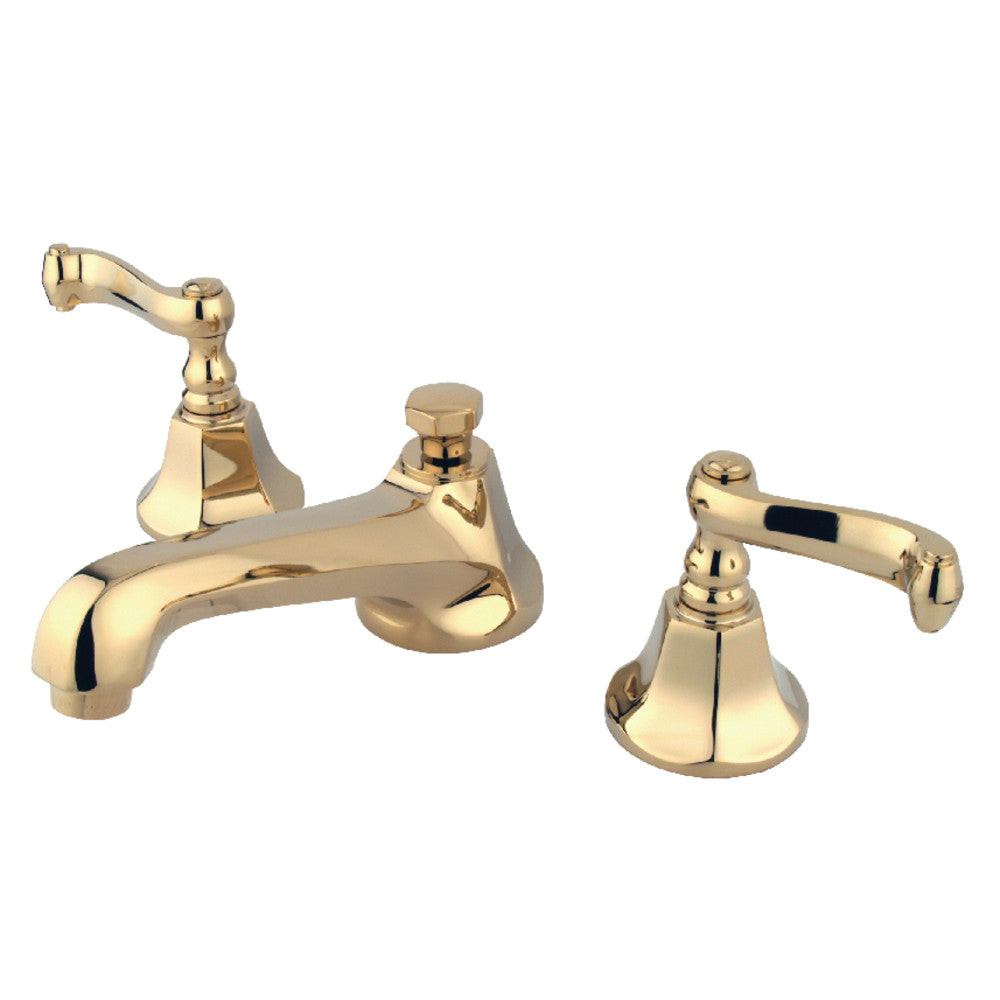 Royale Widespread Bathroom Faucet in Polished Brass