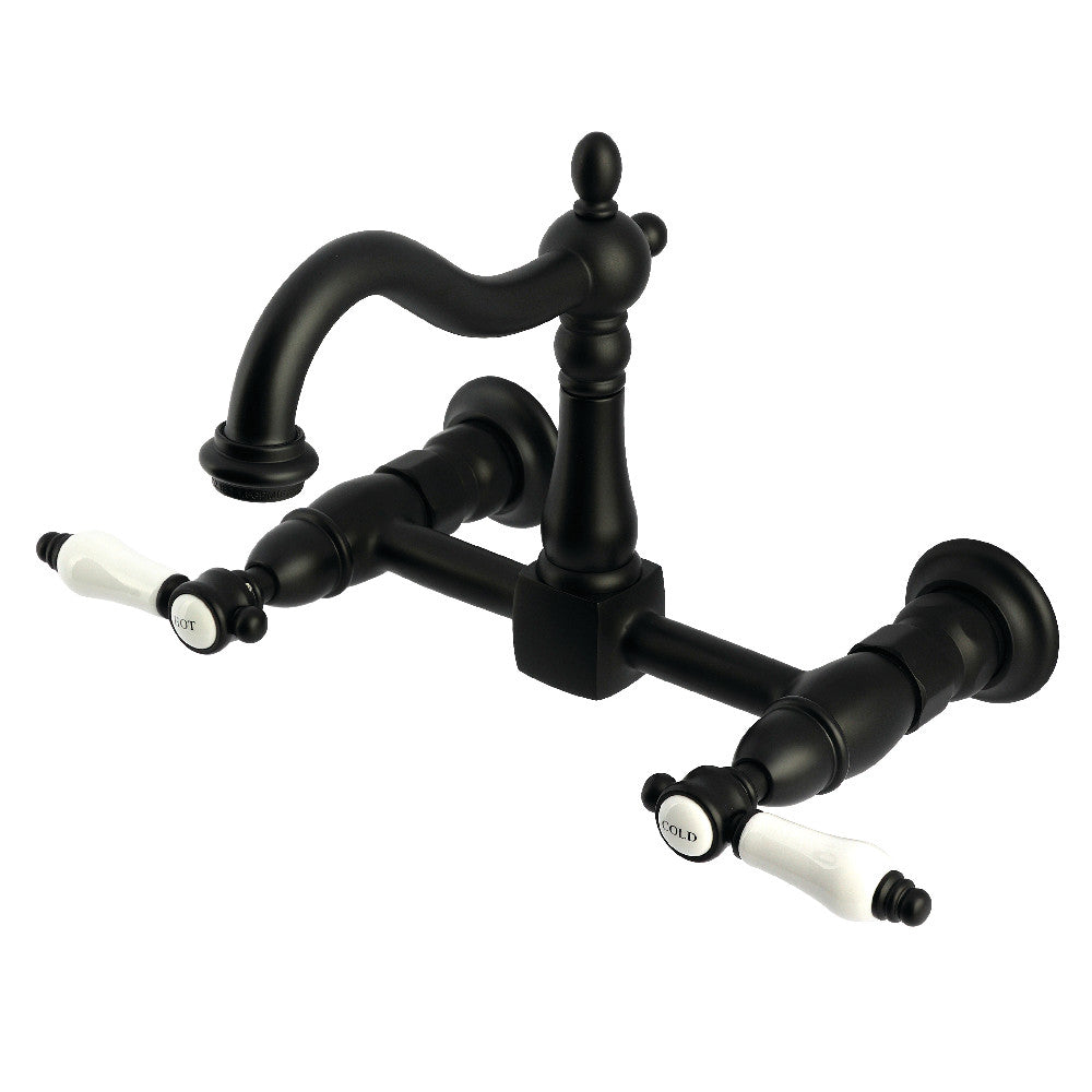 Bel-Air Wall Mount Kitchen Faucet in Matte Black